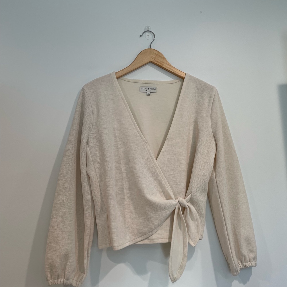 Madewell Off White Tie Top